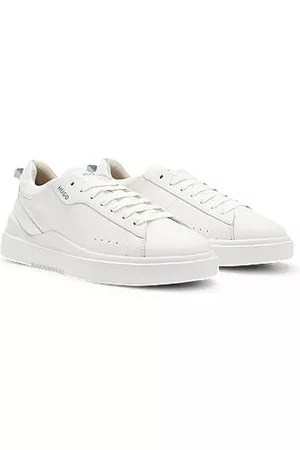 HUGO BOSS Mænd Sneakers - Leather trainers with branded quarter