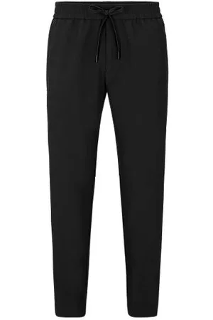 HUGO BOSS Chinos med tapered fit i strygelet stof med stræk i fire retninger