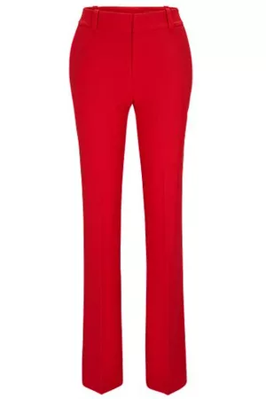 HUGO BOSS Kvinder Habitbukser - Regular-fit boot-cut trousers in stretch fabric