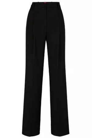 HUGO BOSS Kvinder Habitbukser - Relaxed-fit trousers in stretch fabric with front pleats