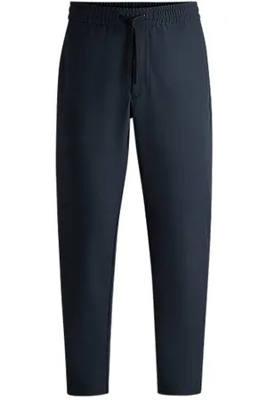 HUGO BOSS Chinos med tapered fit i strygelet stof med stræk i fire retninger