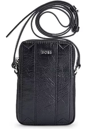 HUGO BOSS Kvinder Mobil Covers - Faux-leather phone holder with polished-silver logo lettering