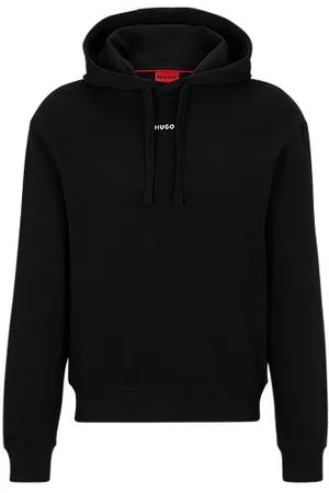 HUGO BOSS Hættetrøje i sweatkvalitet af bomuld med relaxed fit og logoprint