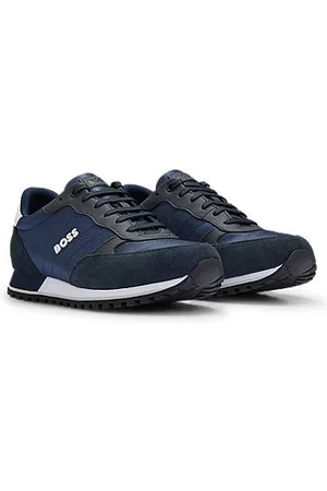 HUGO BOSS Løbeinspirerede sneakers med detaljer i imiteret læder
