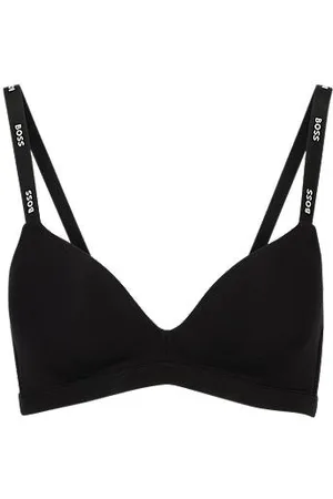 HUGO BOSS Trekant-BH i strækjersey med logostropper