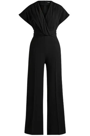 HUGO BOSS Jumpsuit med V-hals og slå-om-design