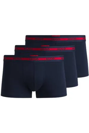 HUGO BOSS Pakke med tre par underbukser i bomuld med stræk og logolinning