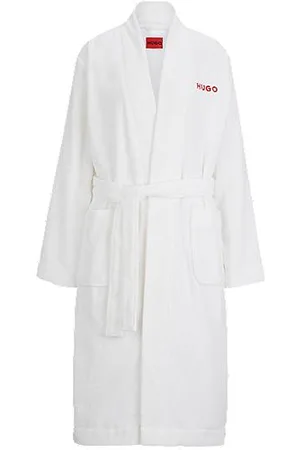 HUGO BOSS Morgenkåbe i bomuldsfrotté med broderet logo