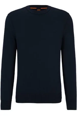 HUGO BOSS Sweatshirt med regular fit i bomuldsjersey med broderet logo