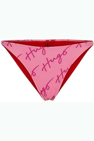 HUGO BOSS Hurtigtørrende bikiniunderdel med håndskrevne logoer