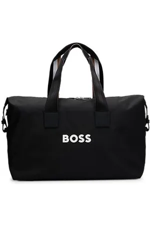 HUGO BOSS Weekendtaske med logo i kontrastfarve og aftagelig rem