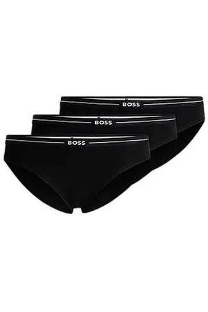 HUGO BOSS Pakke med tre par underbukser i bomuld med stræk og logolinning