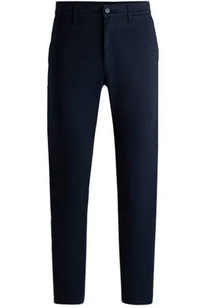 HUGO BOSS Chinos med tapered fit i bomuldssatin med stræk
