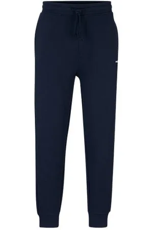 HUGO BOSS Tracksuit-bukser med logoprint i bomuldsfrotté