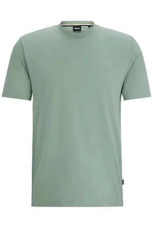 HUGO BOSS T-shirt i bomuldsjersey med tone-i-tone-detalje