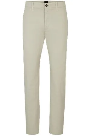 HUGO BOSS Chinos med tapered fit i bomuldssatin med stræk
