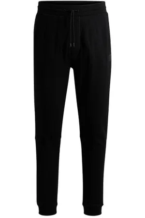 HUGO BOSS Tracksuit-bukser i sweatkvalitet af bomuld med logomærke