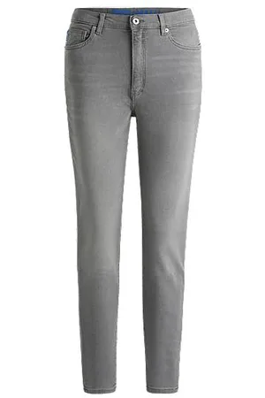 HUGO BOSS Skinny fit jeans i mørkegrå denim med stræk