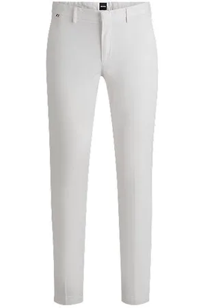 HUGO BOSS Slim fit chinos med i bomuldsgabardine med stræk