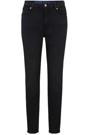HUGO BOSS Skinny fit jeans i sort denim med stræk
