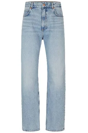 HUGO BOSS Jeans med baggy fit i kraftig bomuldsdenim