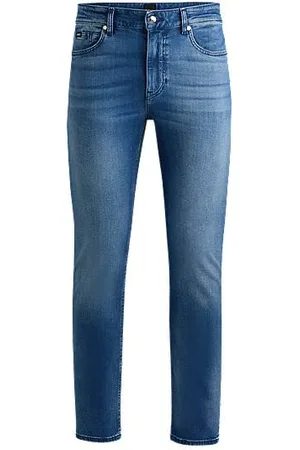 HUGO BOSS Slim fit Delaware-jeans i ekstra blød, blå denim