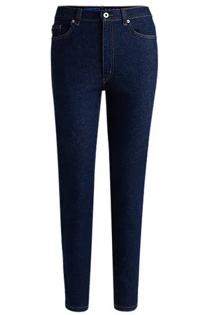 HUGO BOSS Skinny fit jeans i mørkeblå denim med stræk