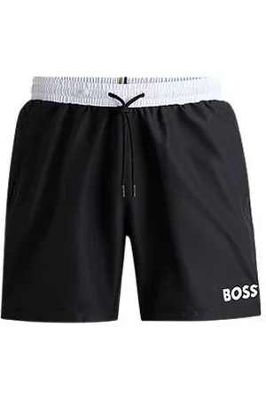 HUGO BOSS Hurtigtørrende badeshorts med kontrastdetaljer