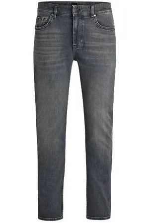 HUGO BOSS Slim fit Delaware-jeans i grå og superblød denim