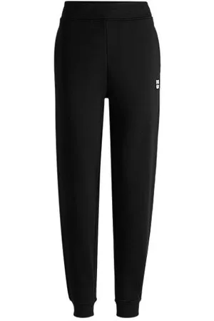 HUGO BOSS Tracksuit-bukser i bomuldsfrotté med stablet logo