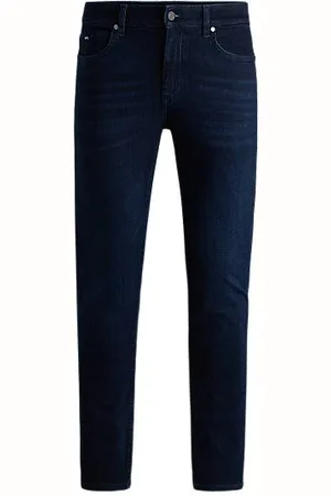 HUGO BOSS Delaware-jeans med slim fit i mørkeblå, blød denim
