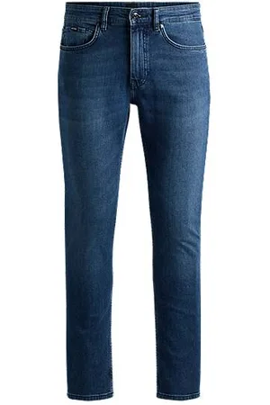 HUGO BOSS Delaware-jeans med slim fit i behagelig blå denim med stræk