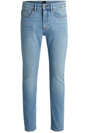 HUGO BOSS Delaware-jeans med slim fit i behageligt lyseblåt denim med stræk