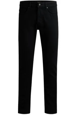 HUGO BOSS Delaware Jeans med slim fit i sort denim med behageligt stræk