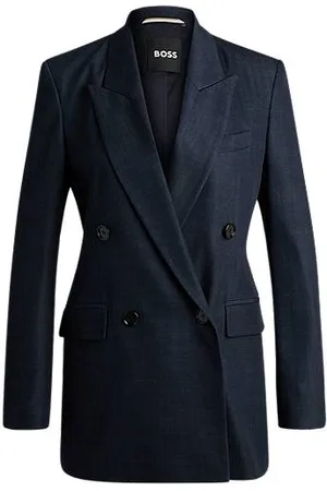 HUGO BOSS En jakke med regular fit i twill med denimeffekt