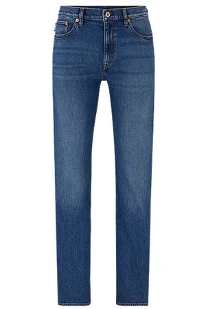 HUGO BOSS Jeans med slim fit i mellemblå denim med stræk