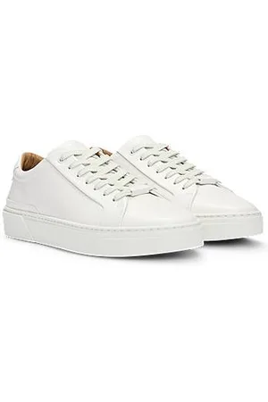 HUGO BOSS Sneakers med low cut i Gary-læder med logo ved snørebåndene