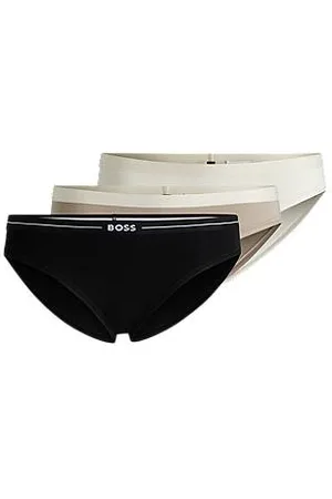 HUGO BOSS Pakke med tre par underbukser i bomuld med stræk og logolinning