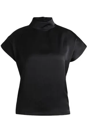 HUGO BOSS Top med høj hals i let satin