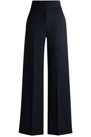 HUGO BOSS Regular fit bukser med høj talje og vide ben