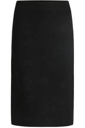 HUGO BOSS Tubenederdel med strikket jacquardtekstur
