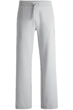 HUGO BOSS Tracksuit-bukser i bomuldsblanding med drop needle-struktur