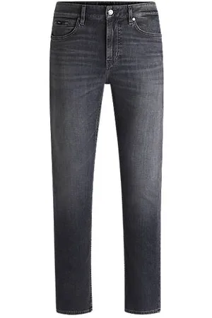 HUGO BOSS Slim fit jeans i grå blød denim