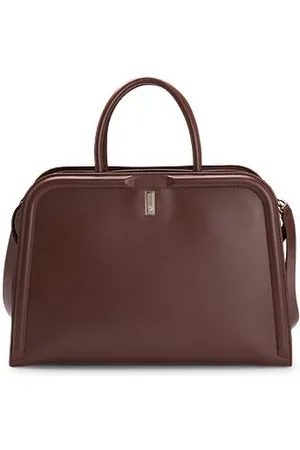 HUGO BOSS Ariell tote bag i læder med udtagelig pouch