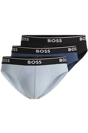 HUGO BOSS Pakke med tre par underbukser i bomuld med stræk og logolinning