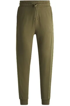 HUGO BOSS Tracksuit-bukser i bomuldsfrotté med logobånd