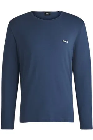 HUGO BOSS Loungeweartop i bomuld med stræk med broderet logo