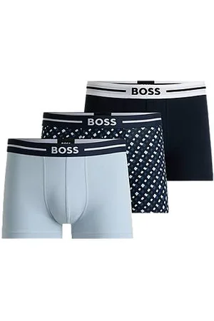 HUGO BOSS Pakke med tre par underbukser i ensfarvet og monogrammønstret bomuld