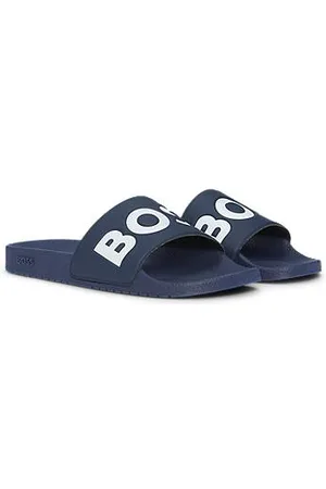 HUGO BOSS Italiensk fremstillede slides med stor logodetalje