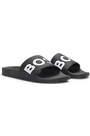 HUGO BOSS Italiensk fremstillede slides med stor logodetalje
